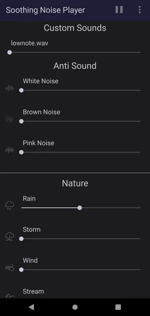 Soothing Noise Player